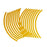 Car Bike Tyre & Body Reflective Stickers (18 stripes of Yellow Colour)
