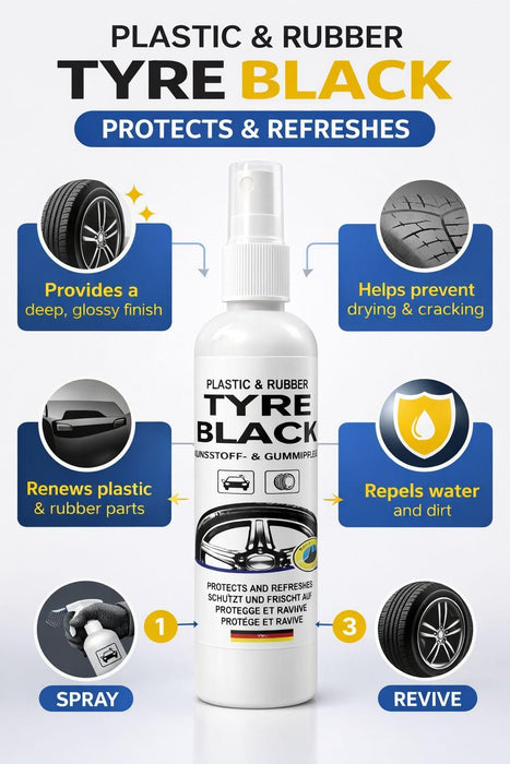 Plastic Rubber Tyre Shine Protector Spray 100 ml (Pack of 1)