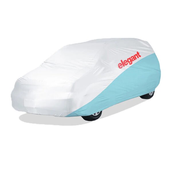 Elegant Car Body Cover WR White And Blue for Hatchback Cars