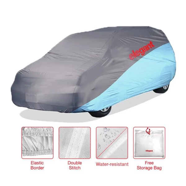 Car Body Cover WR Grey And Blue for Hatchback Cars - Image 2